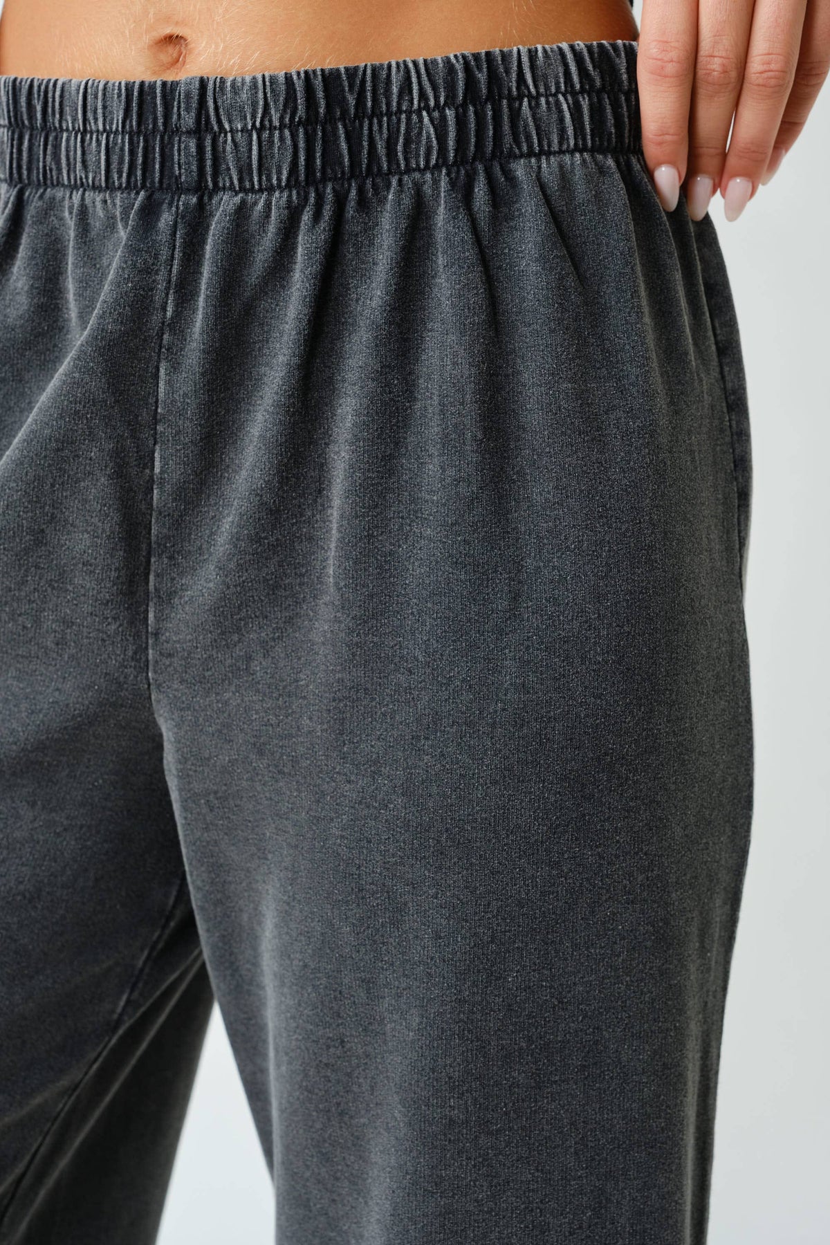 Stretch Denim Pants in Black