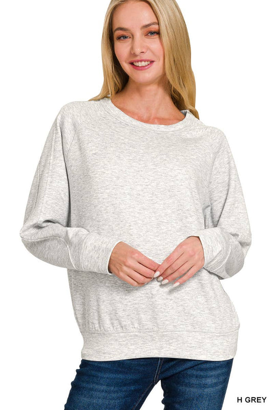 Soft Scuba Sweatshirt in Heather Grey