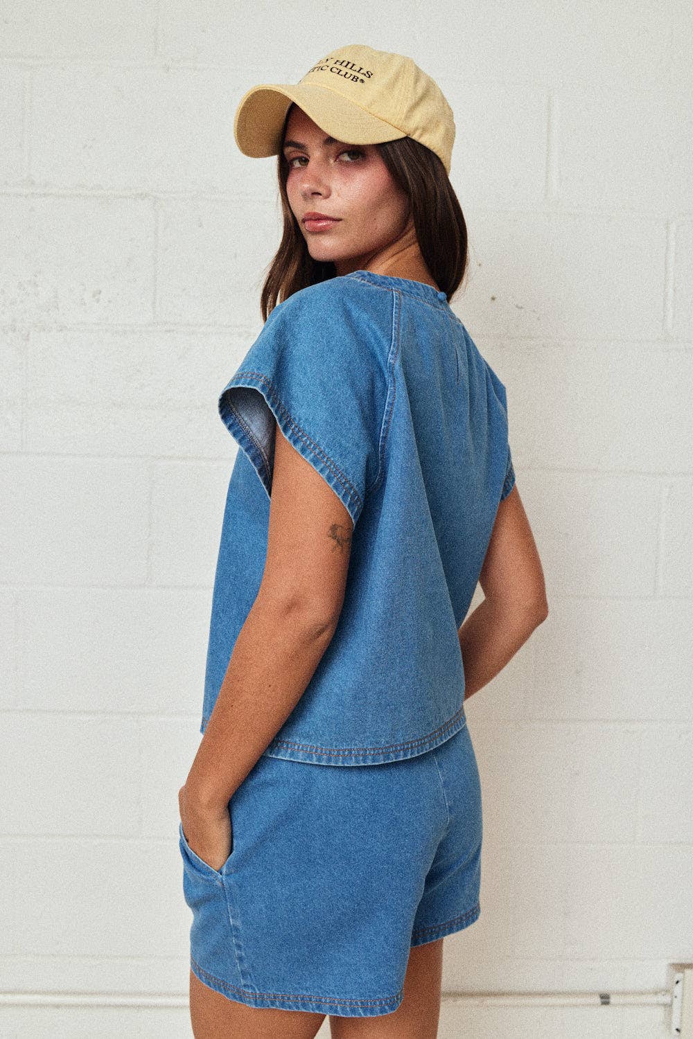 Denim Short Set