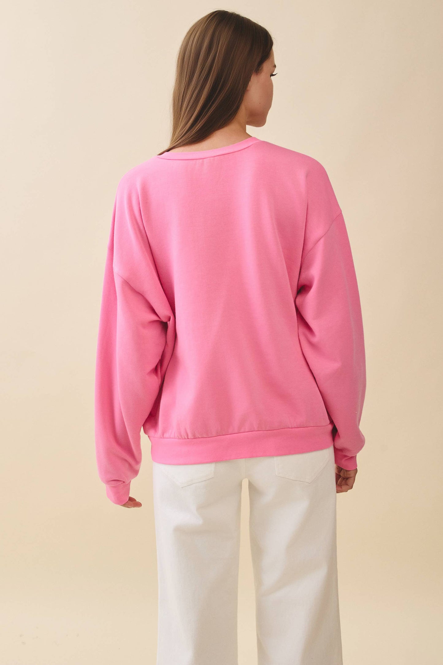 Retro Stripe Sweatshirt in Pink