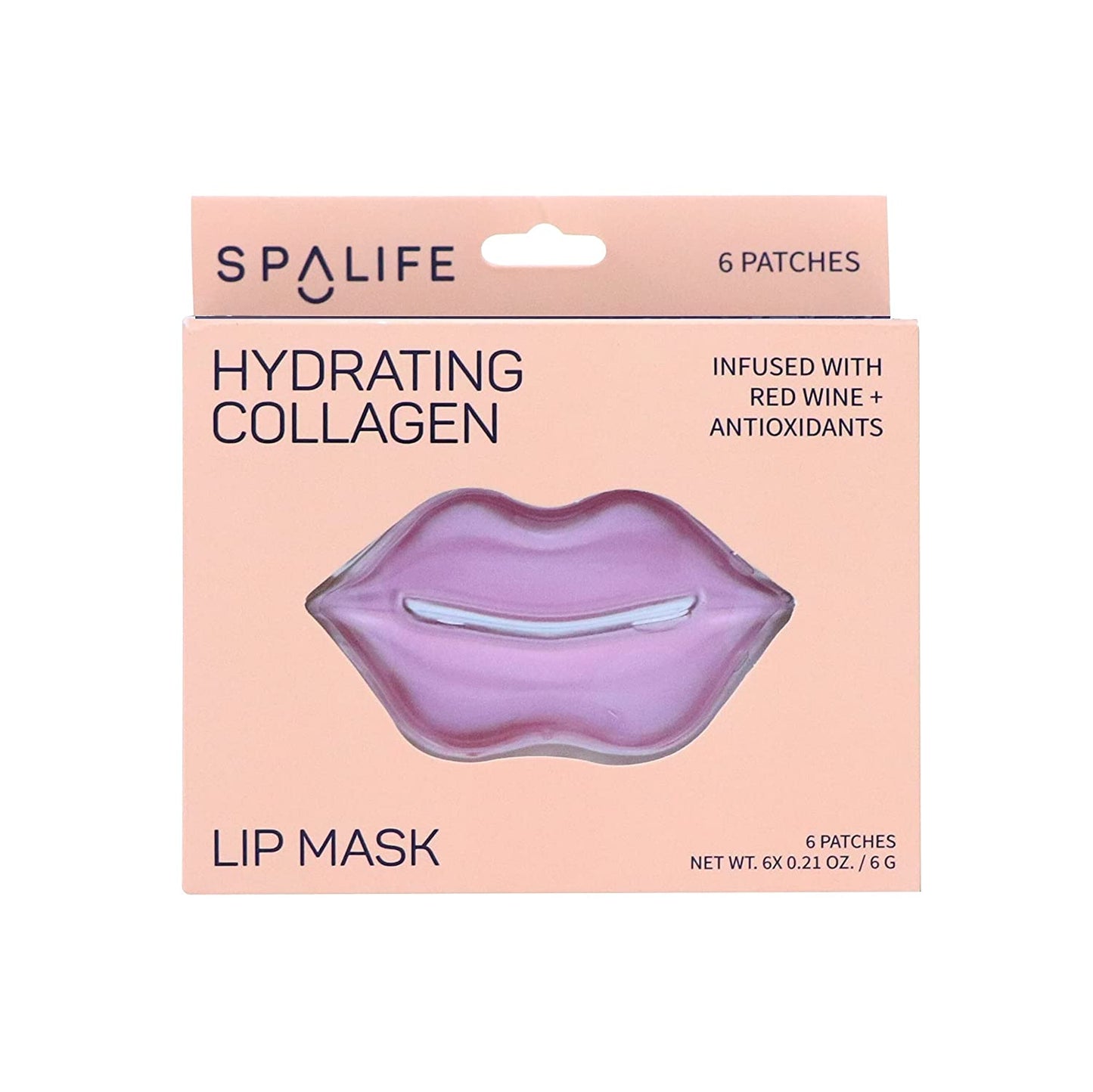Valentine Hydrating Collagen & Red Wine Hydrogel Lip Masks - 8pk