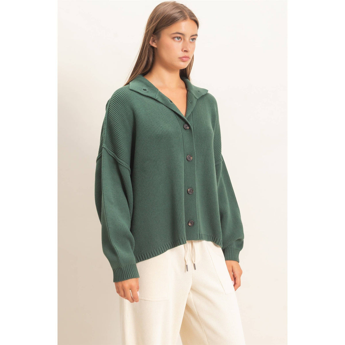 Oversized Cardigan in Green