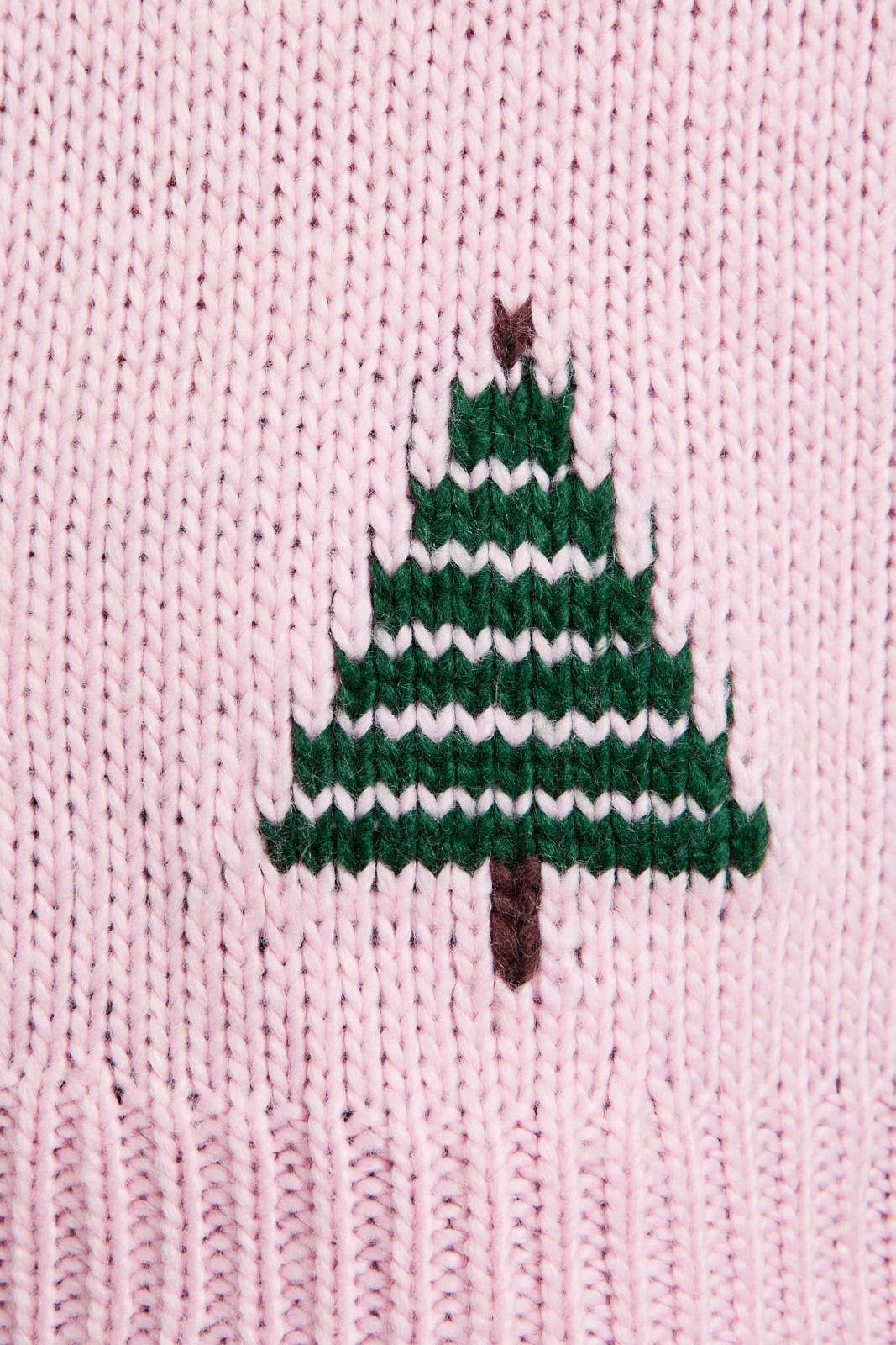 Chunky Christmas Tree Sweater in Pink