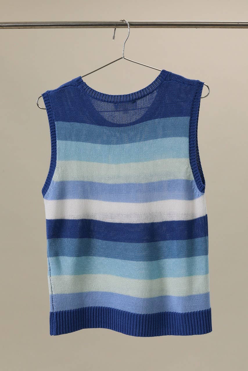 Multi-Stripe Tank in Blue