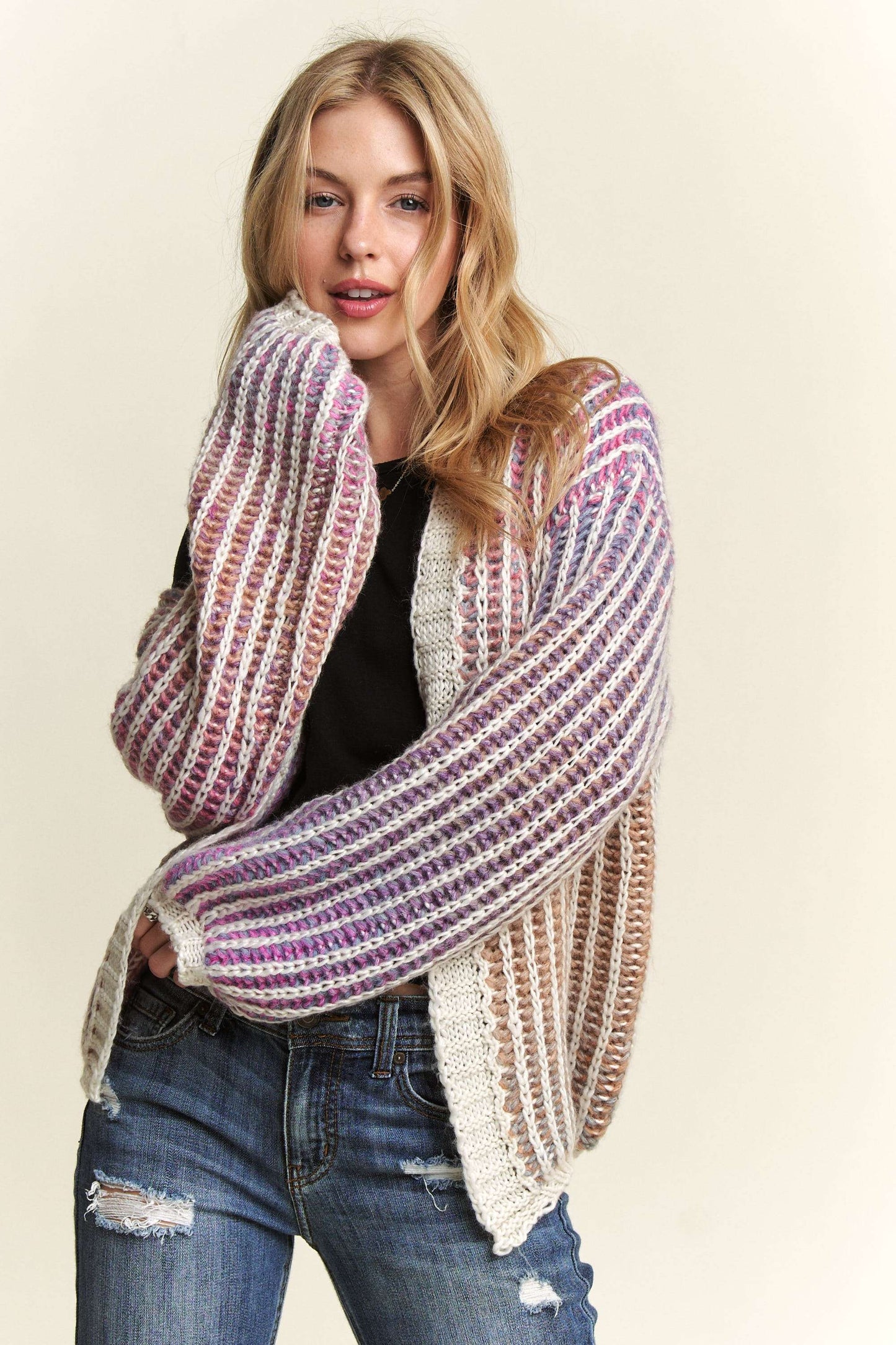 Ombré Sweater Cardigan