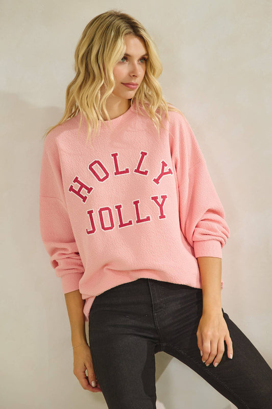 Holly Jolly Sweatshirt in Blossom
