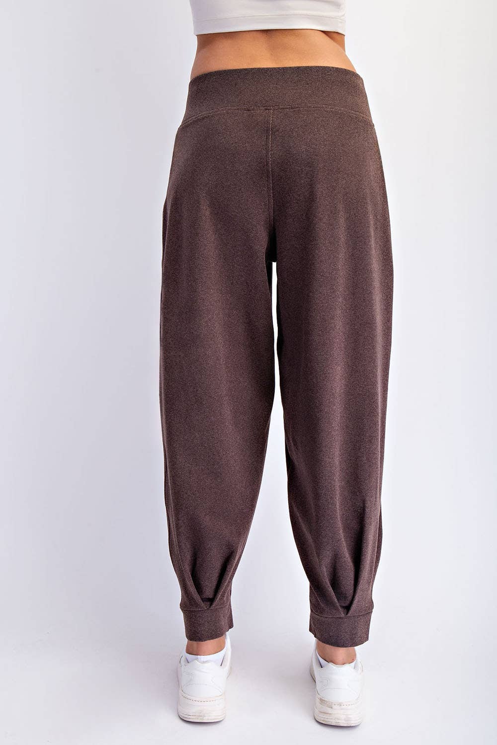 Brushed Rib Cocoon Joggers in Espresso