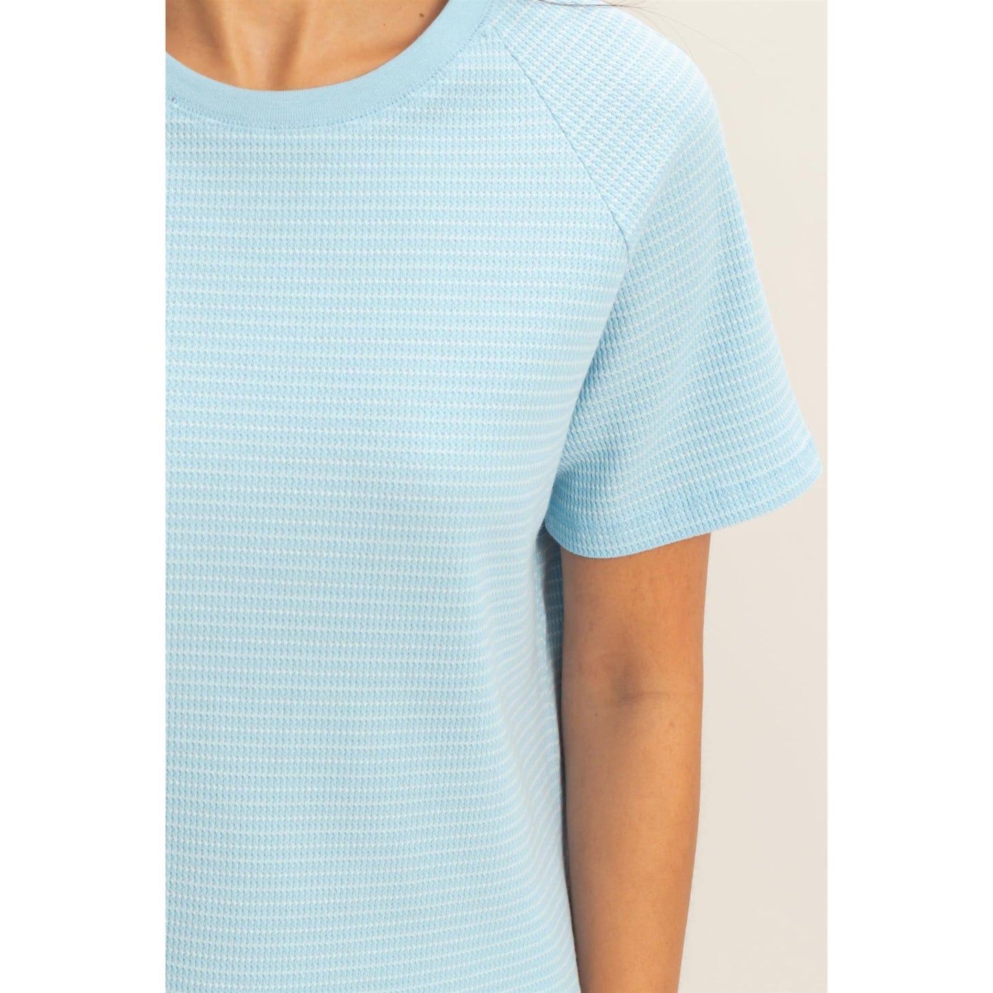 Striped Raglan Top in Cream