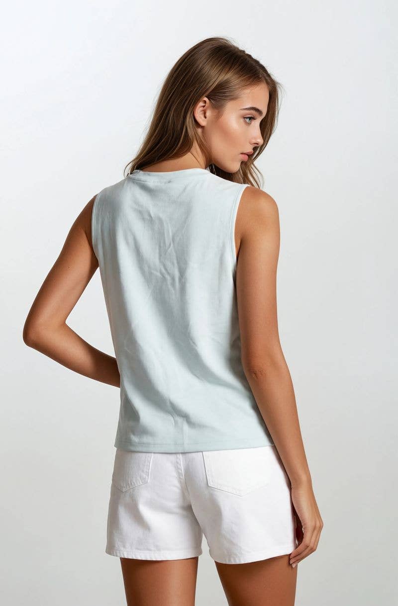 Brushed Modal Tank in Sage