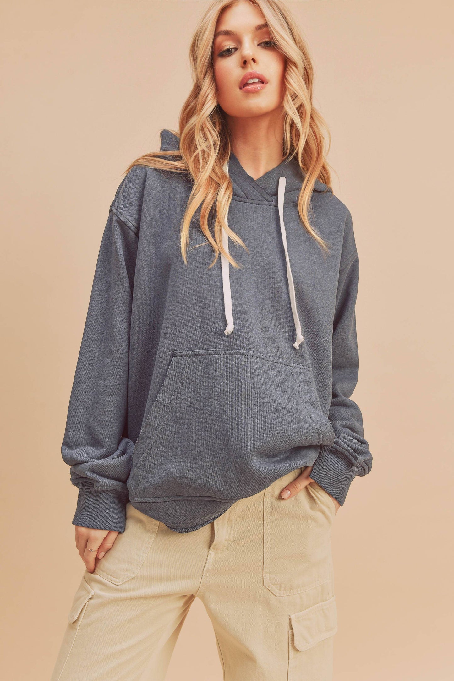 Clara Hoodie in Slate Blue