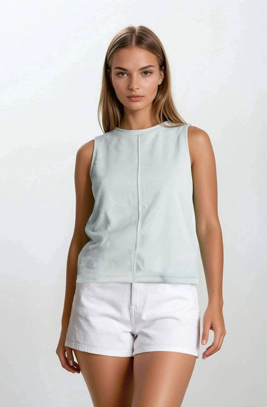 Brushed Modal Tank in Sage