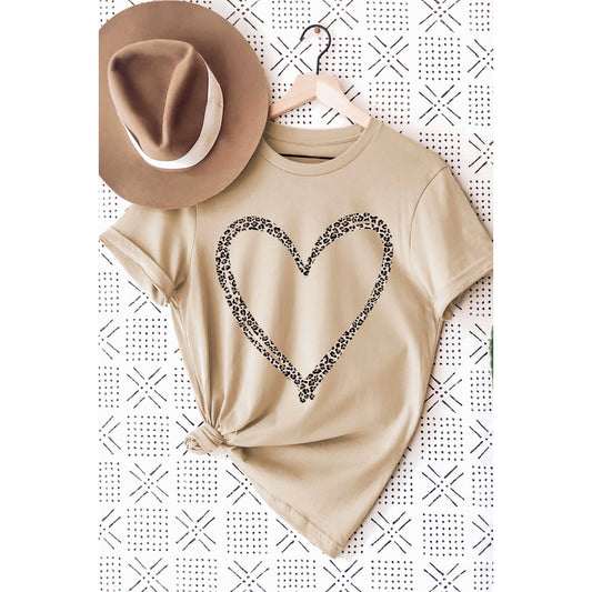 Graphic - Leopard Heart in Tan