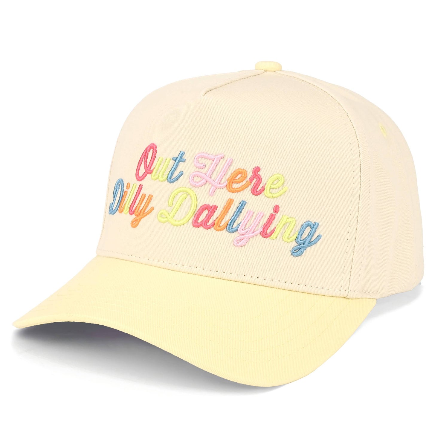 Trucker Hat - Out Here Dilly Dallying in Yellow