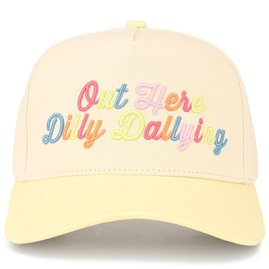 Trucker Hat - Out Here Dilly Dallying in Yellow