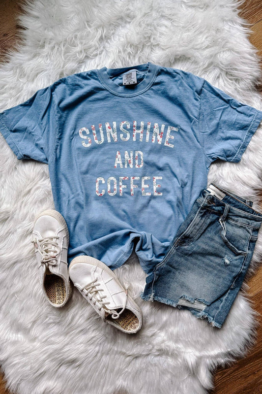 Graphic - Sunshine And Coffee in Washed Denim