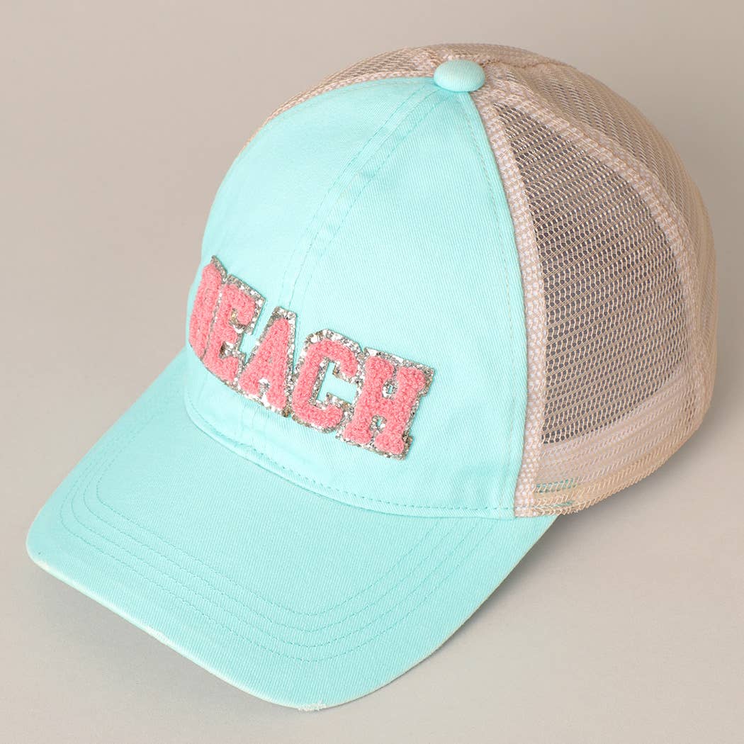 BEACH Ball Cap in Mint