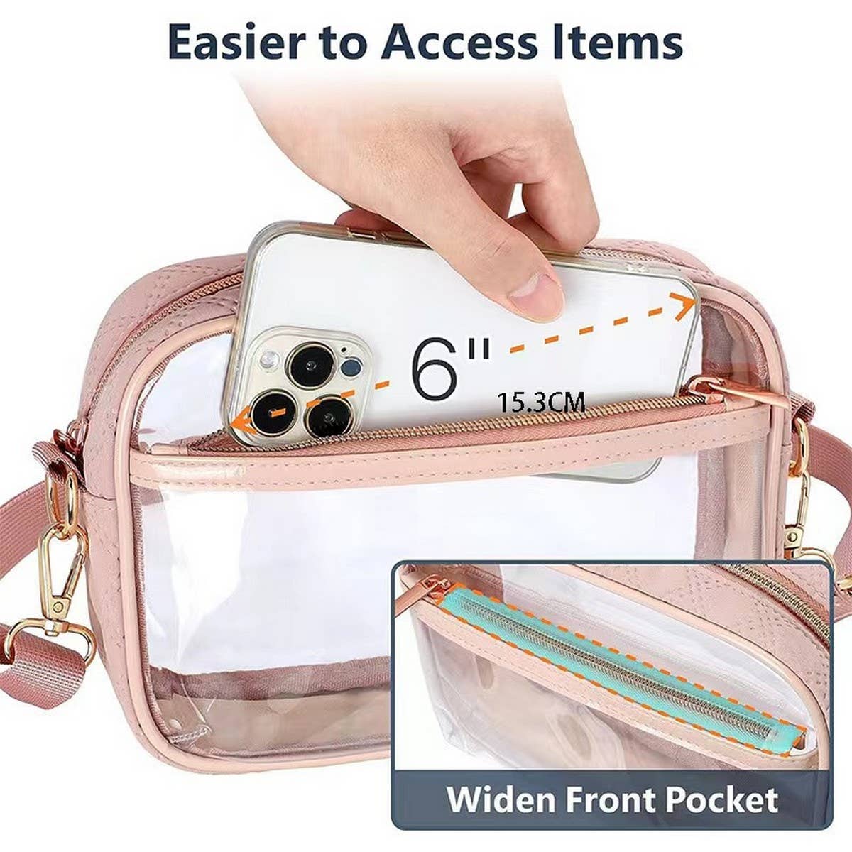 Clear Crossbody in Black