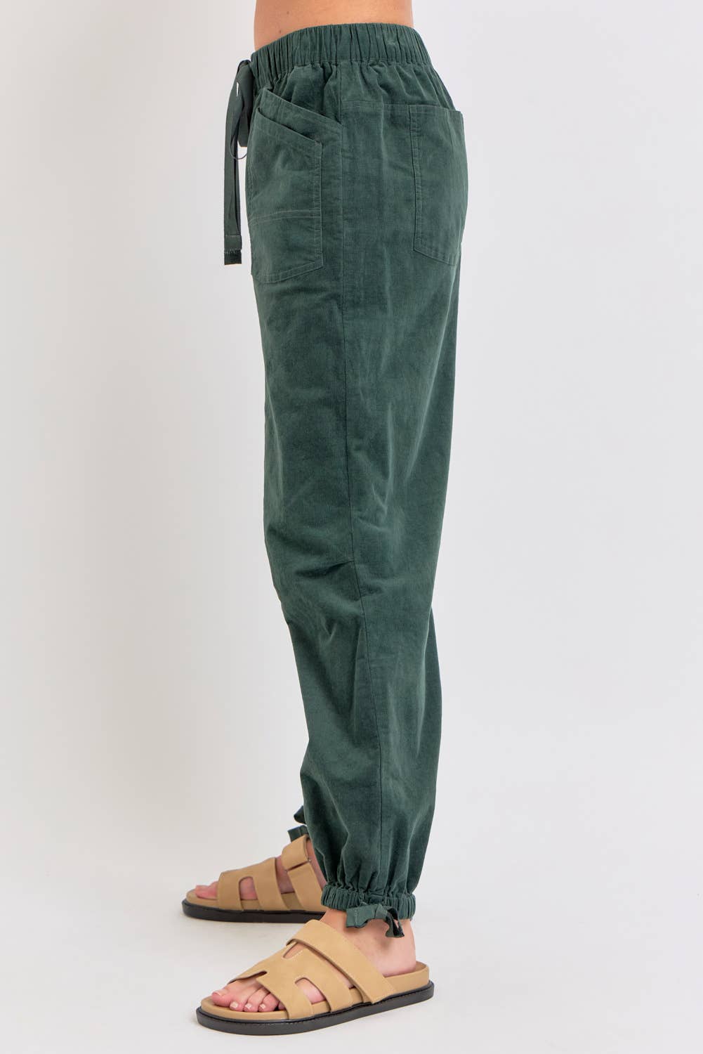 Corduroy Joggers in Hunter Green