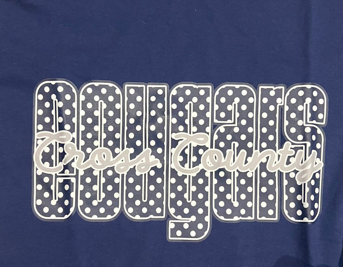 Graphic - Cross County Cougar Polka Dot in Navy