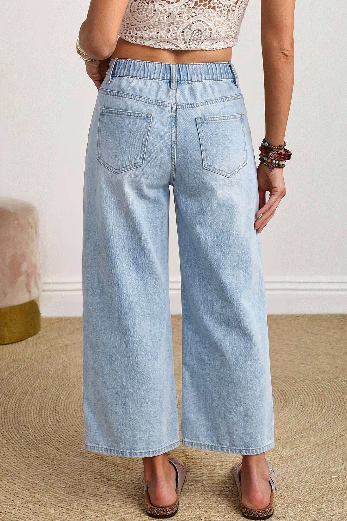 Patch Pocket Barrel Light Wash Denim