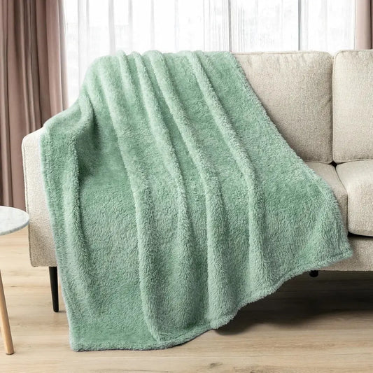 DOORBUSTER - Cozy Sherpa Blanket in Mint
