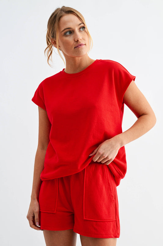 French Terry Comfort Set in Red