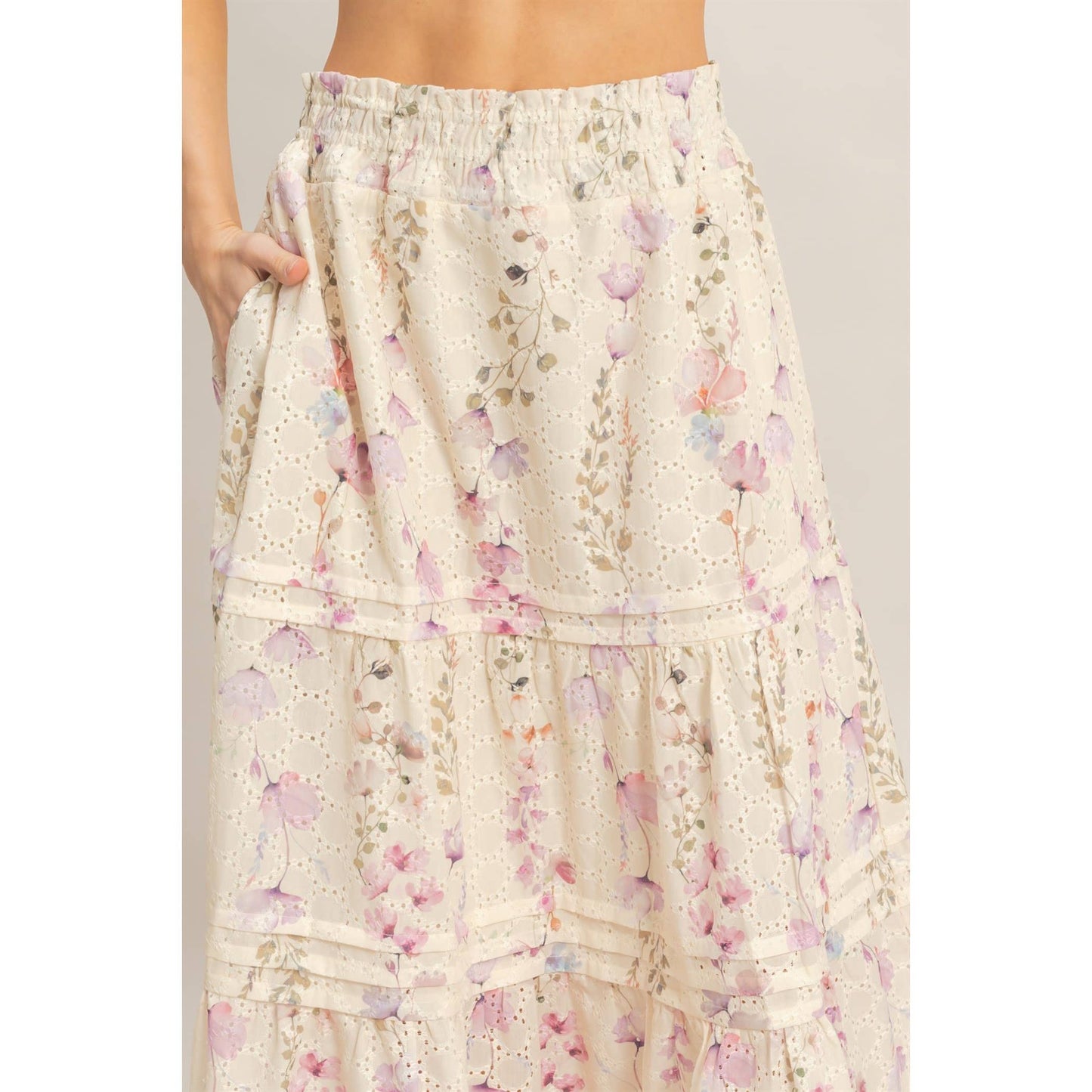 Floral Smocked Skirt