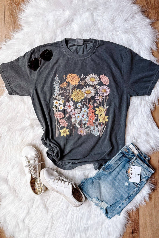 Graphic - Vintage Wildflowers in Pepper