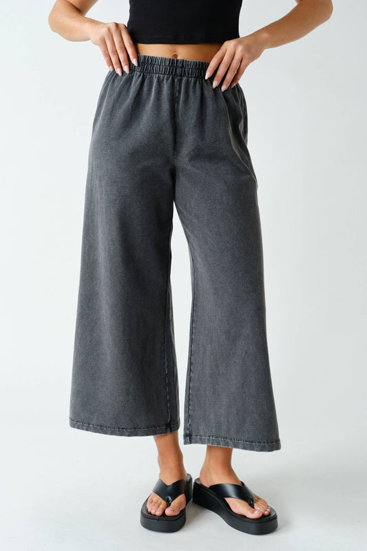 Stretch Denim Pants in Black
