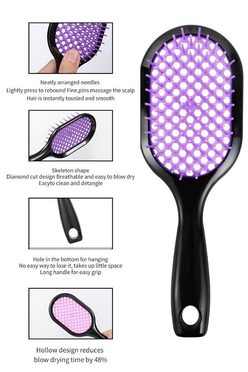 TikTok Superbrush Plus Detangling Hair Comb in Pink/White