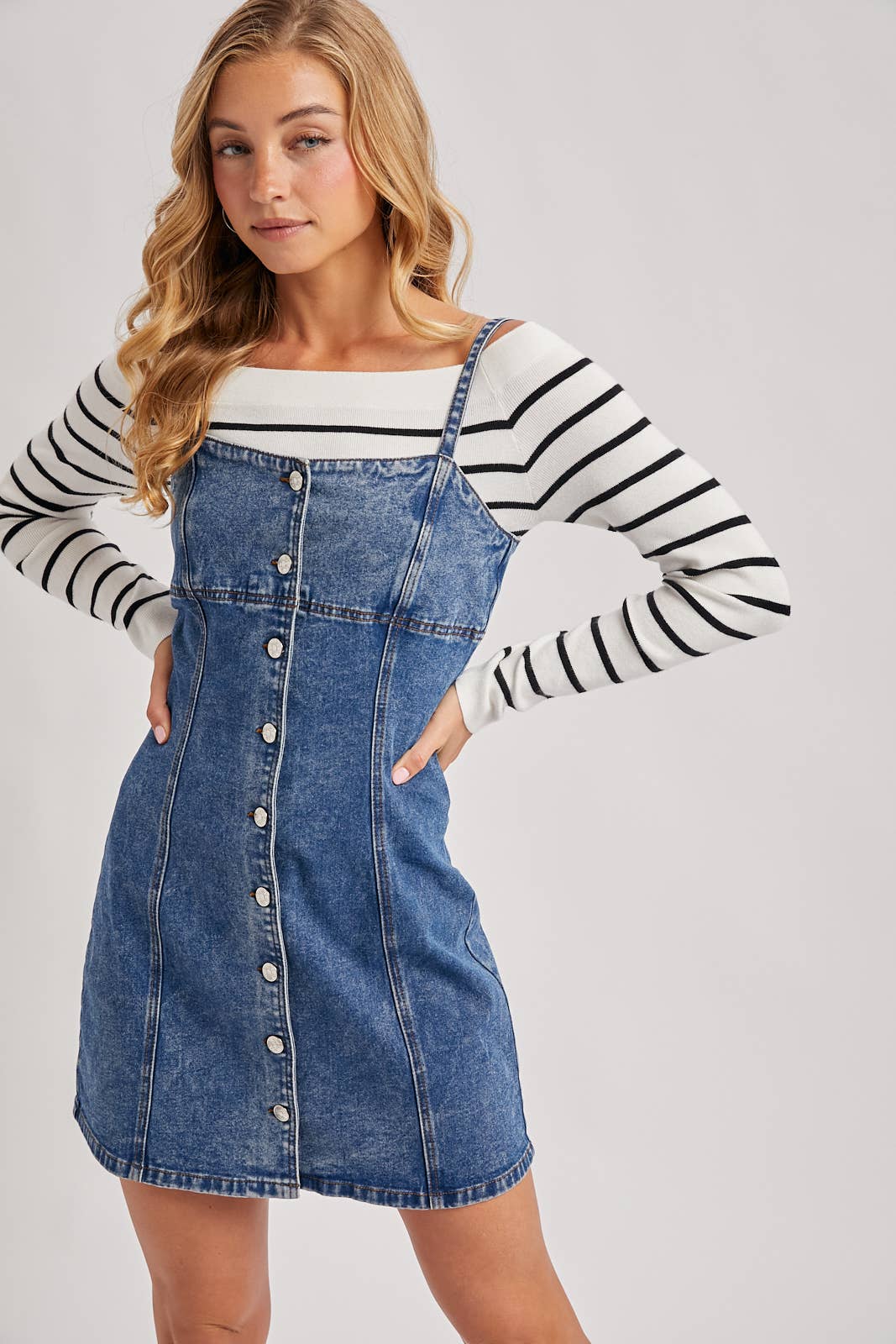 Off The Shoulder Striped Top in Ivory