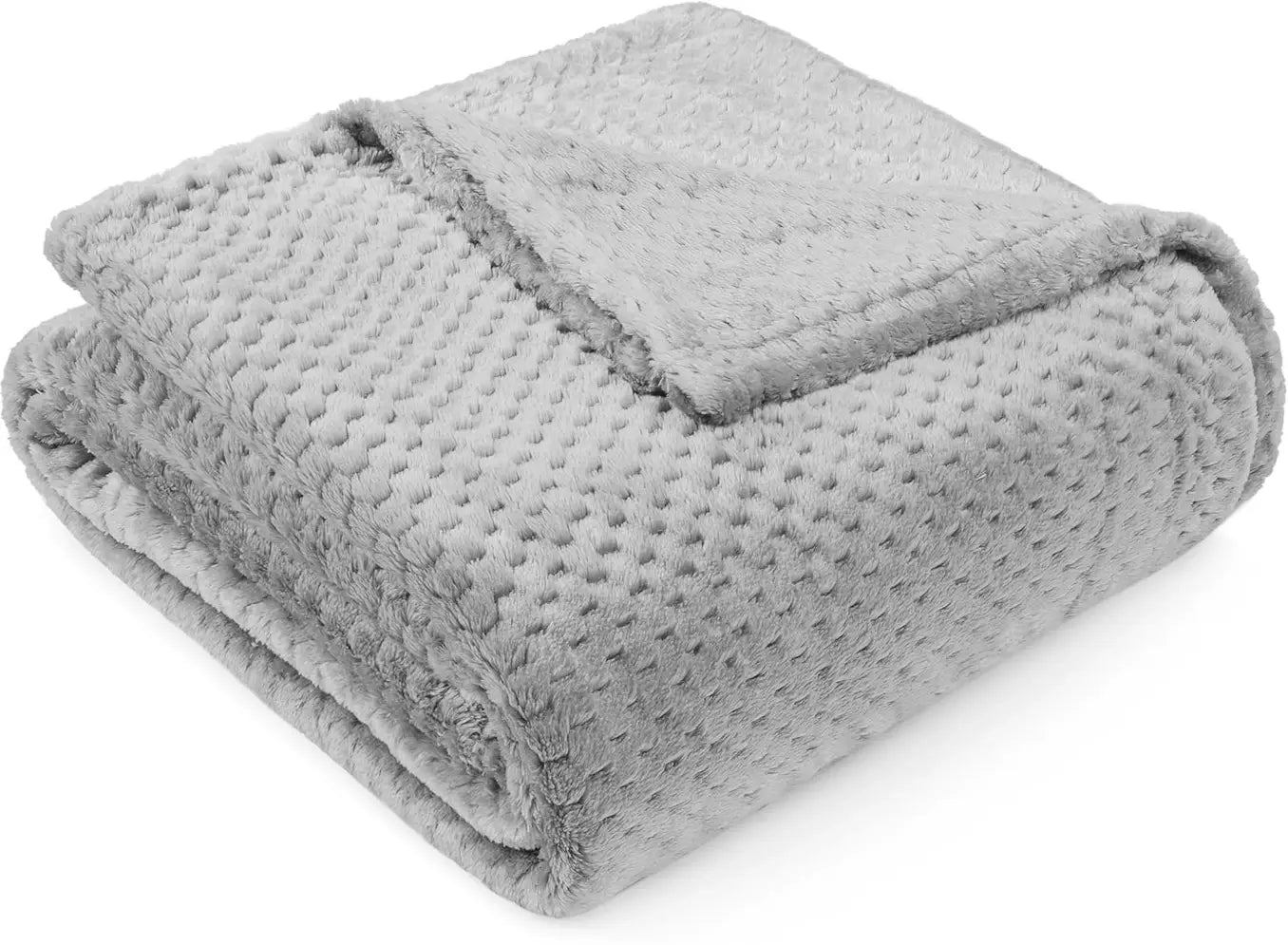 DOORBUSTER - Textured Cozy Blanket in Grey