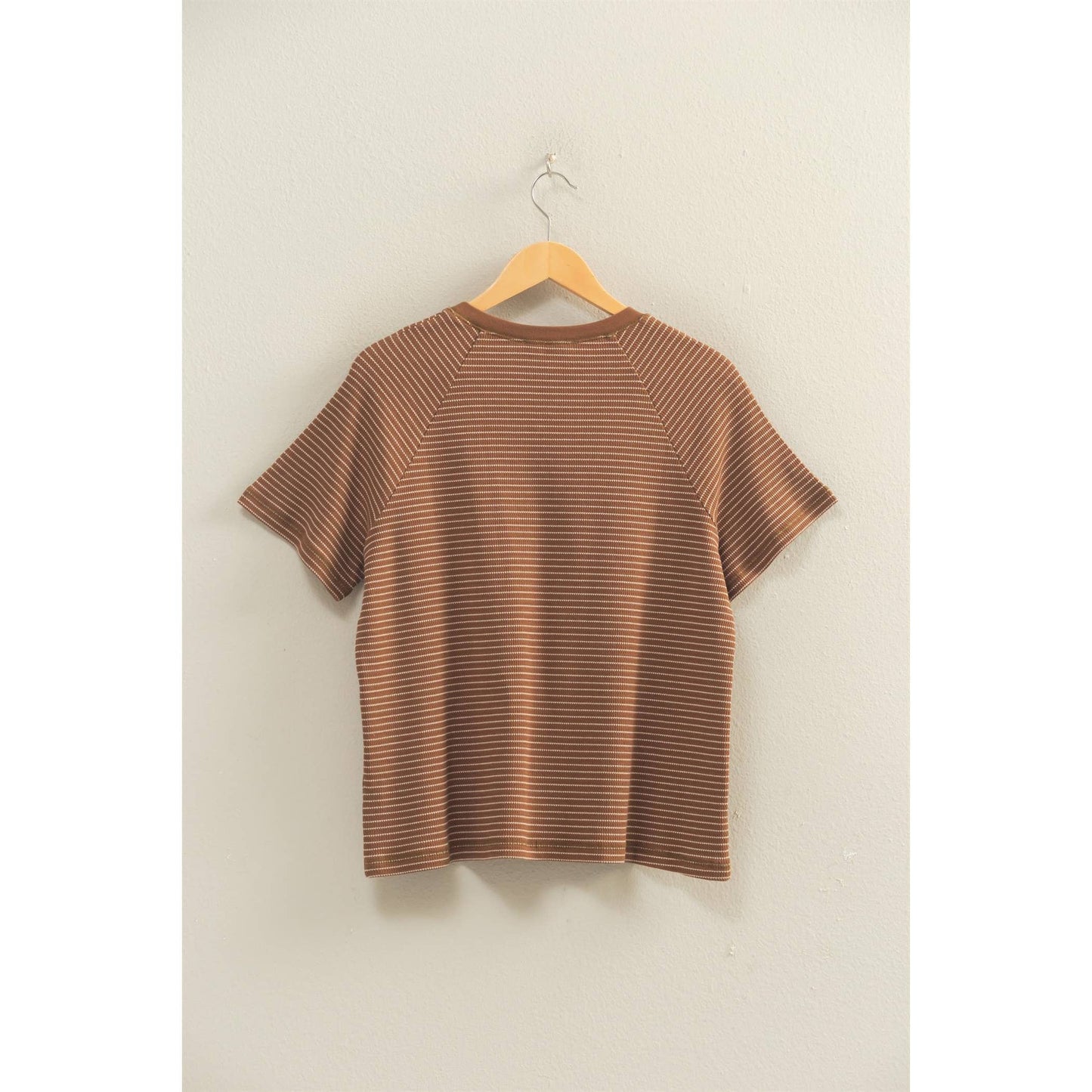 Striped Raglan Top in Cream