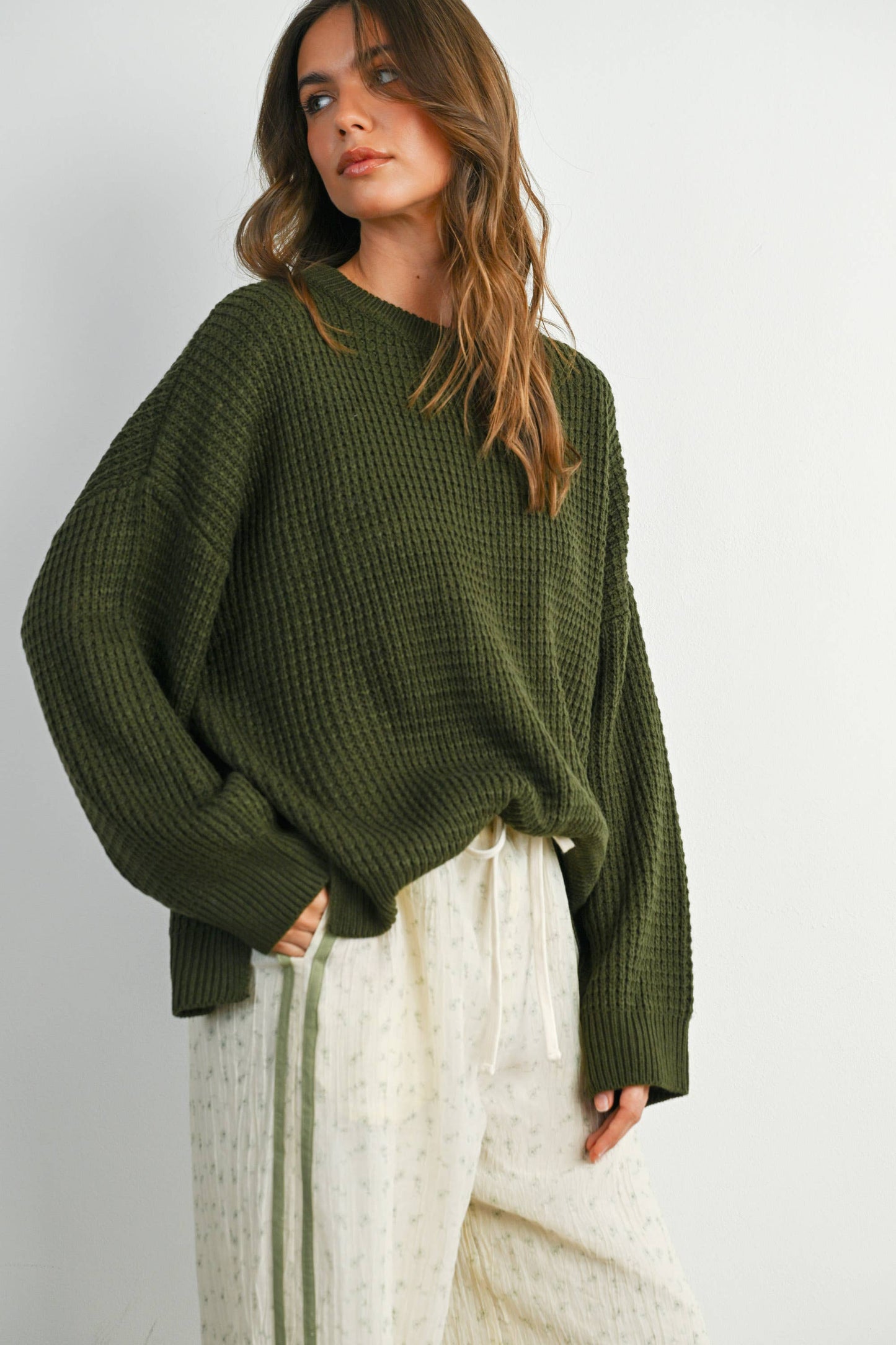 Classic Long Sleeve Top in Olive