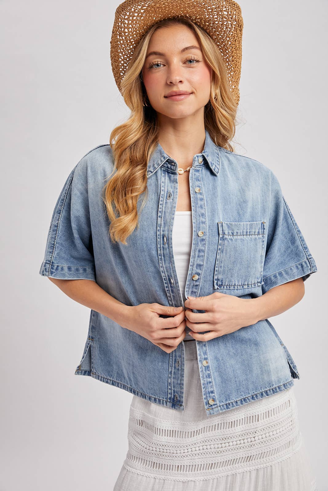 Button Down Denim Shirt