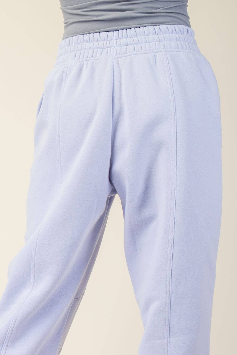 French Terry Fleece Joggers in Iris