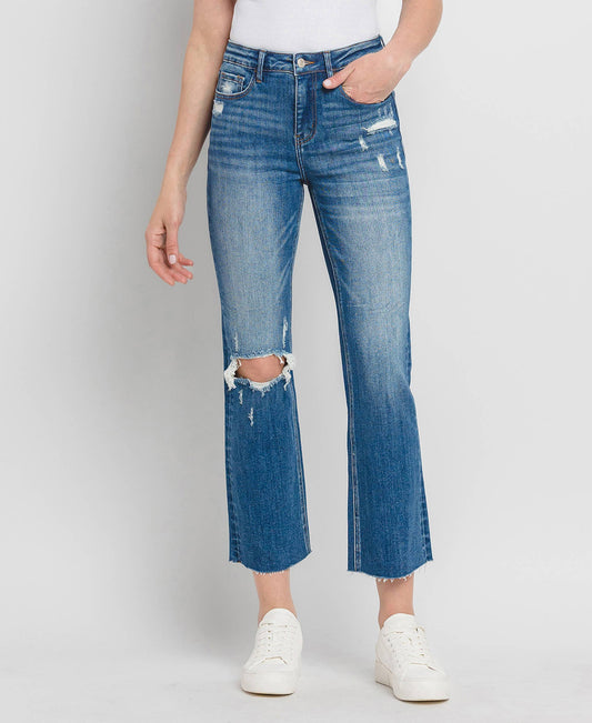 High Rise Kick Flare Denim