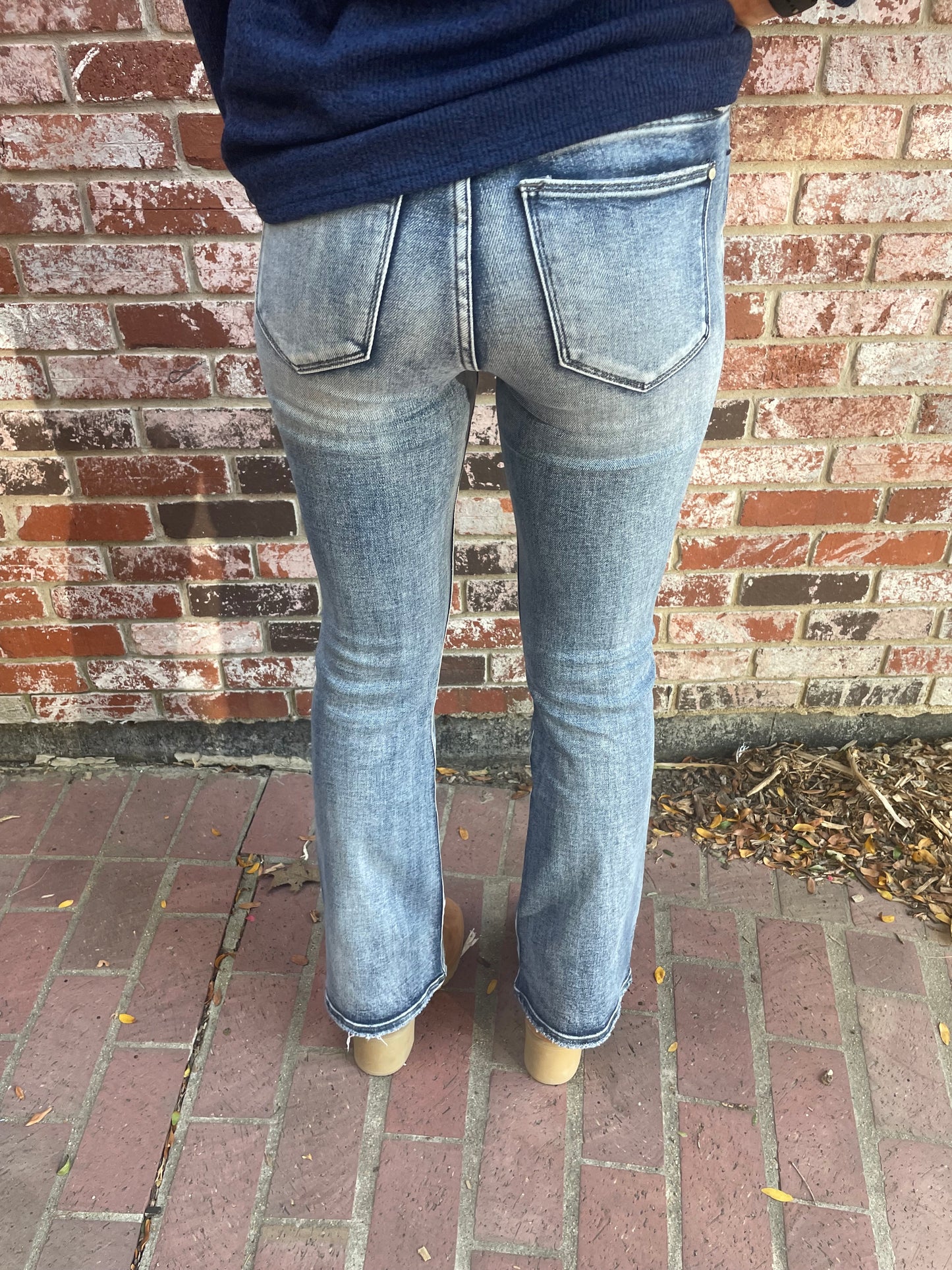 Mid-Rise Bootcut Denim