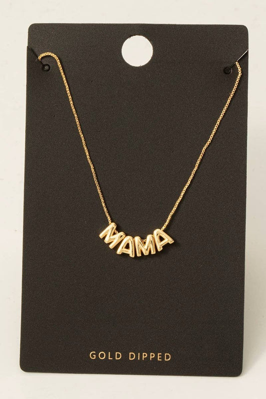 Gold Dipped Mama Necklace