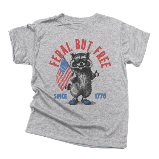 Kid Graphic - Feral & Free in Gray