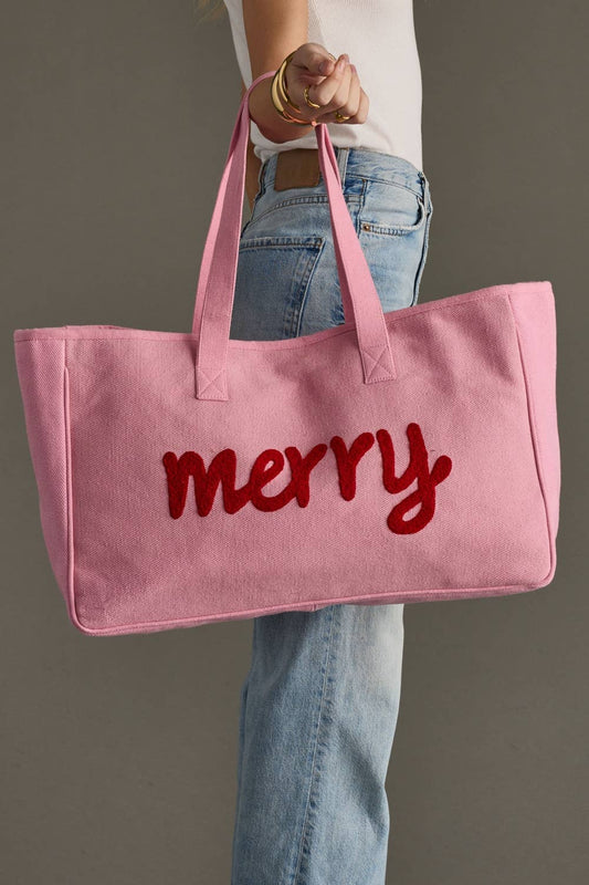 Pink & Red Merry Tote