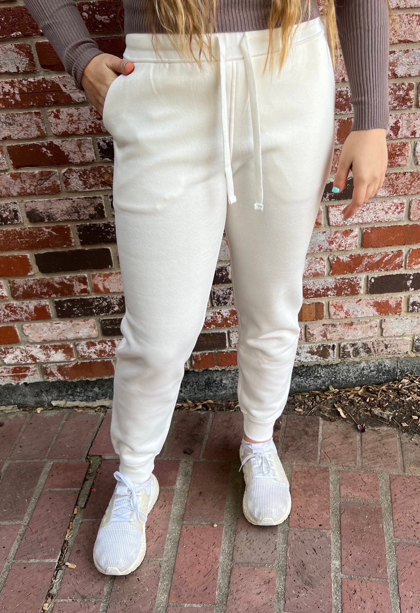 French Terry Sweatpants in Ivory