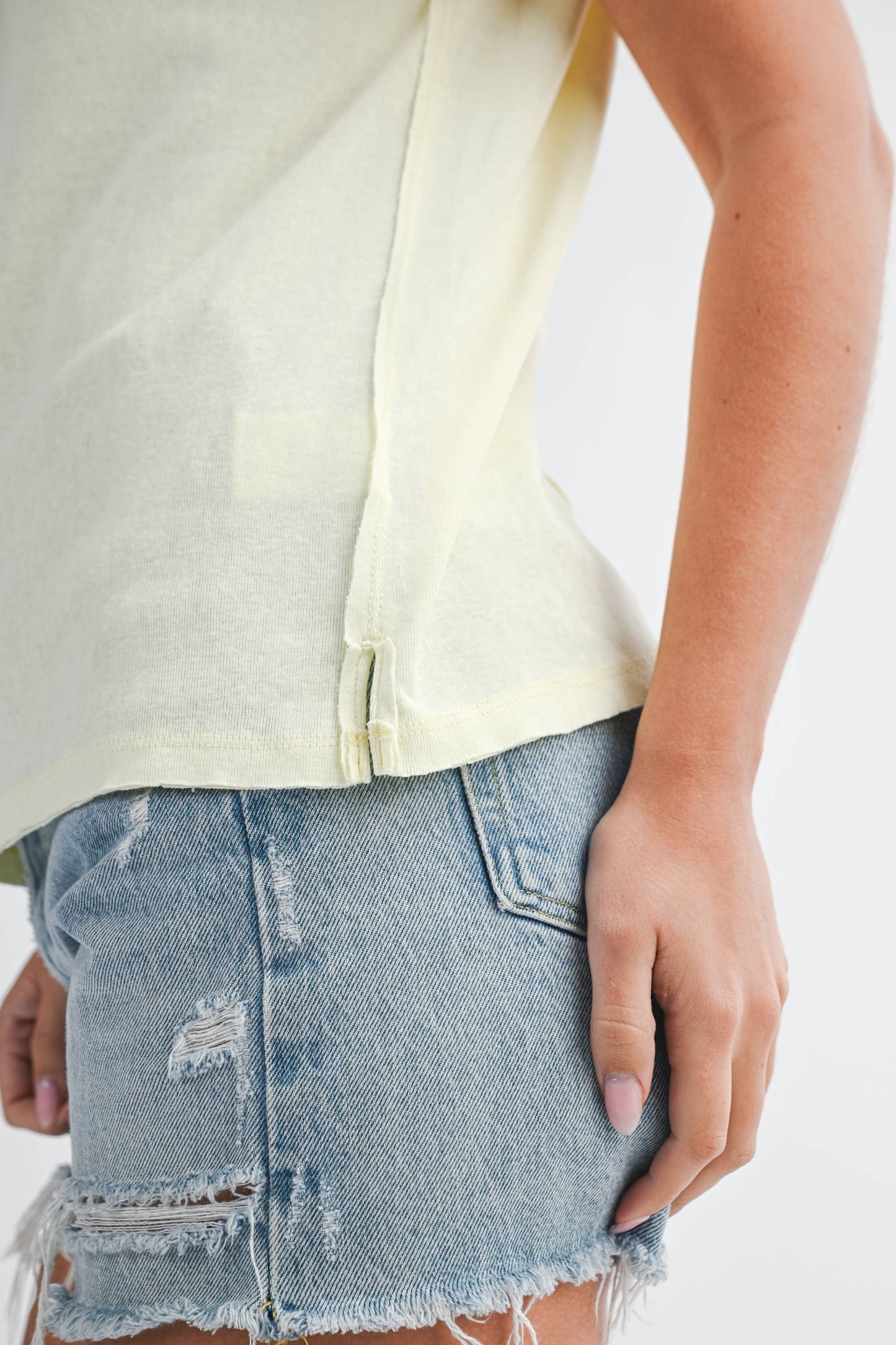 Soft Crewneck Tee in Butter Yellow