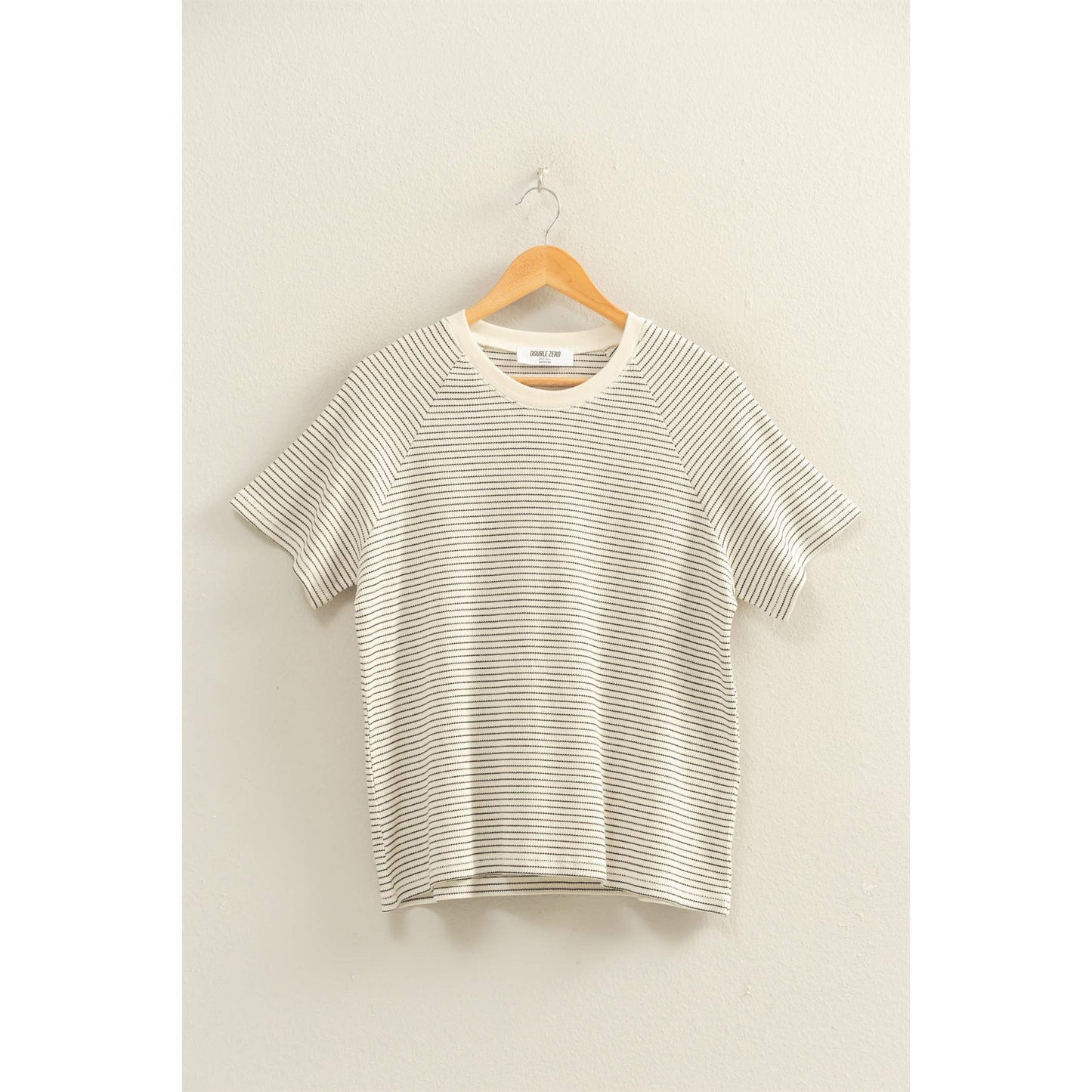 Striped Raglan Top in Cream