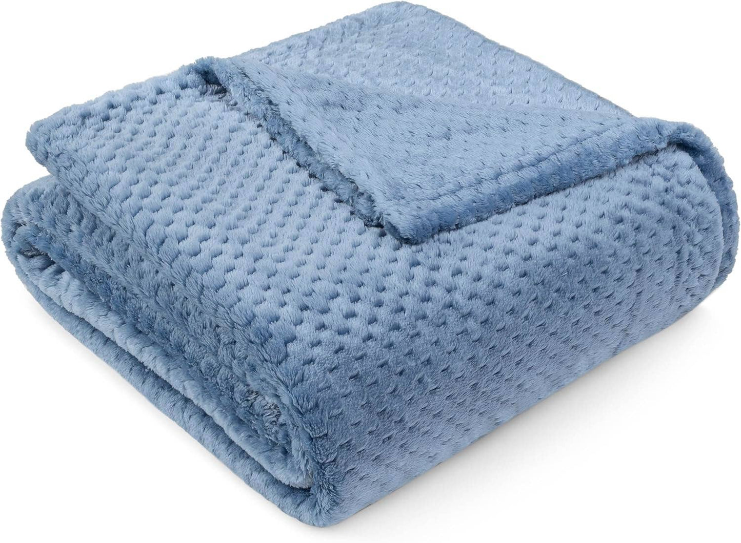 DOORBUSTER - Textured Cozy Blanket in Blue