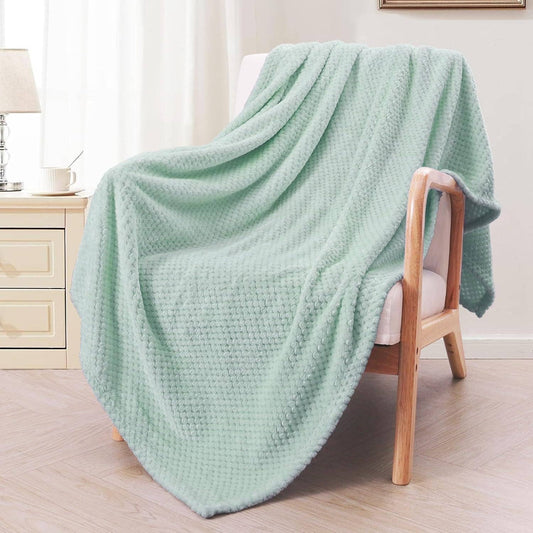 DOORBUSTER - Textured Cozy Blanket in Light Mint