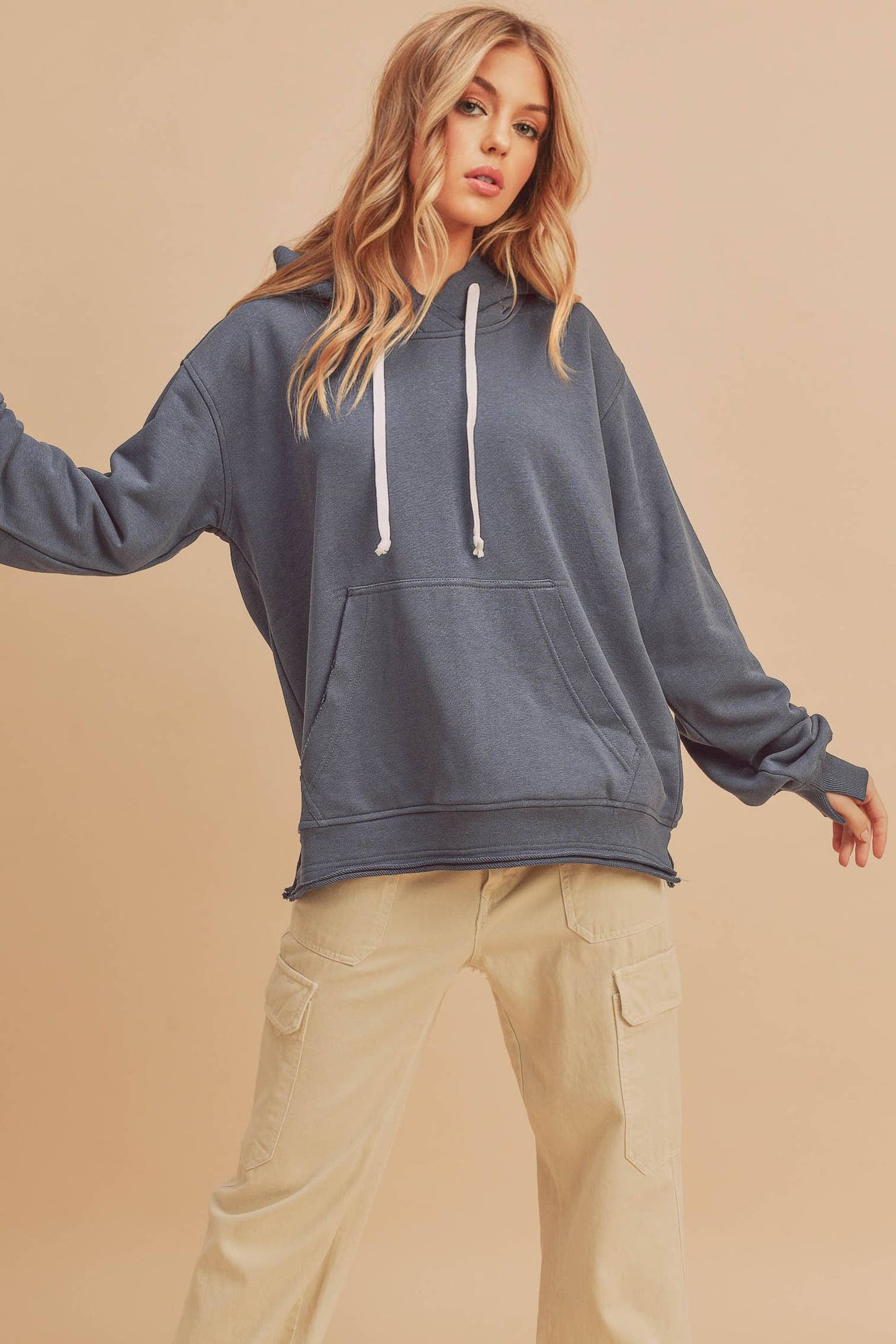 Clara Hoodie in Slate Blue