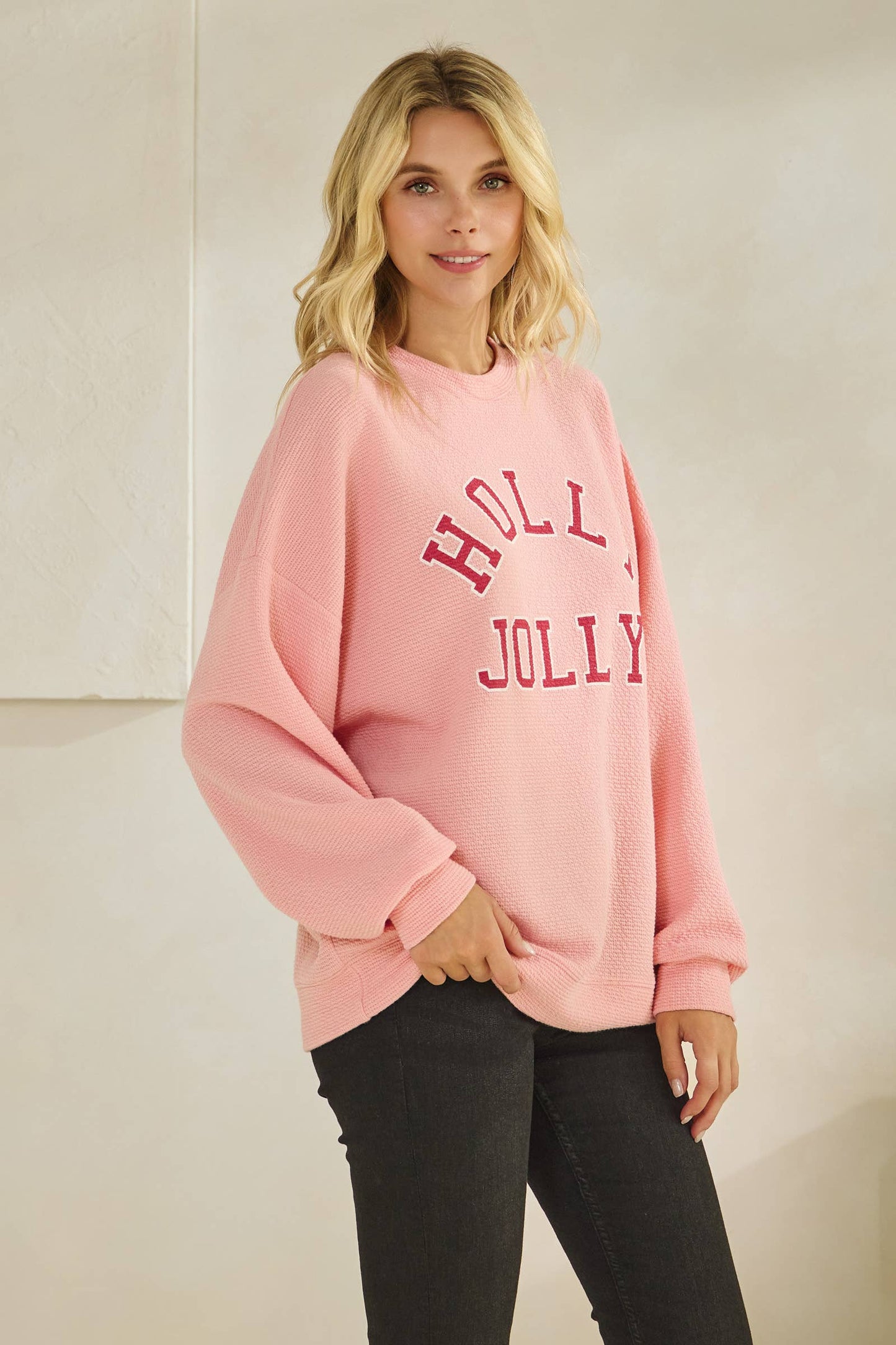 Holly Jolly Sweatshirt in Blossom