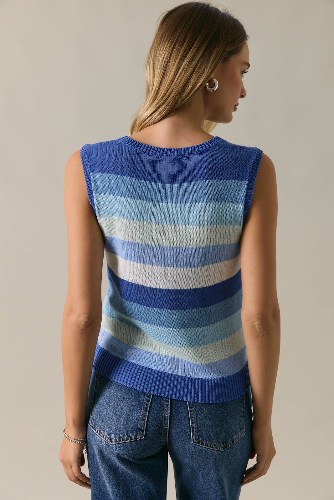 Multi-Stripe Tank in Blue
