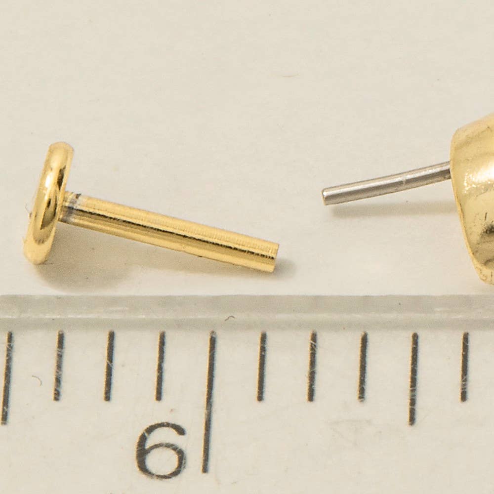 3-Piece Mixed Star Flat Back Studs in Gold